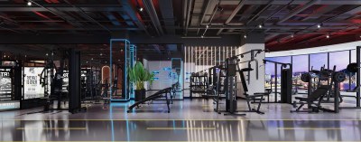 现代健身房3D模型下载